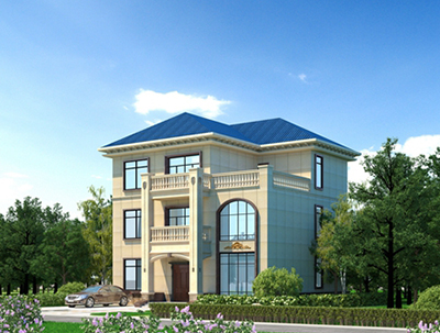焦作歐式三層層房子設計圖圖紙 房屋設計圖全套 NO.3631